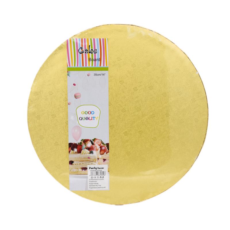 Cake Board Auriu Model Floral 35cm 13mm