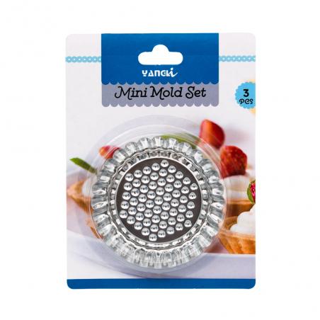 Set 3 Forme Tarte Inox 9cm