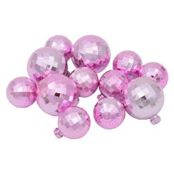 Decor Tort Disco Globuri Baby Pink 12buc 30-45mm