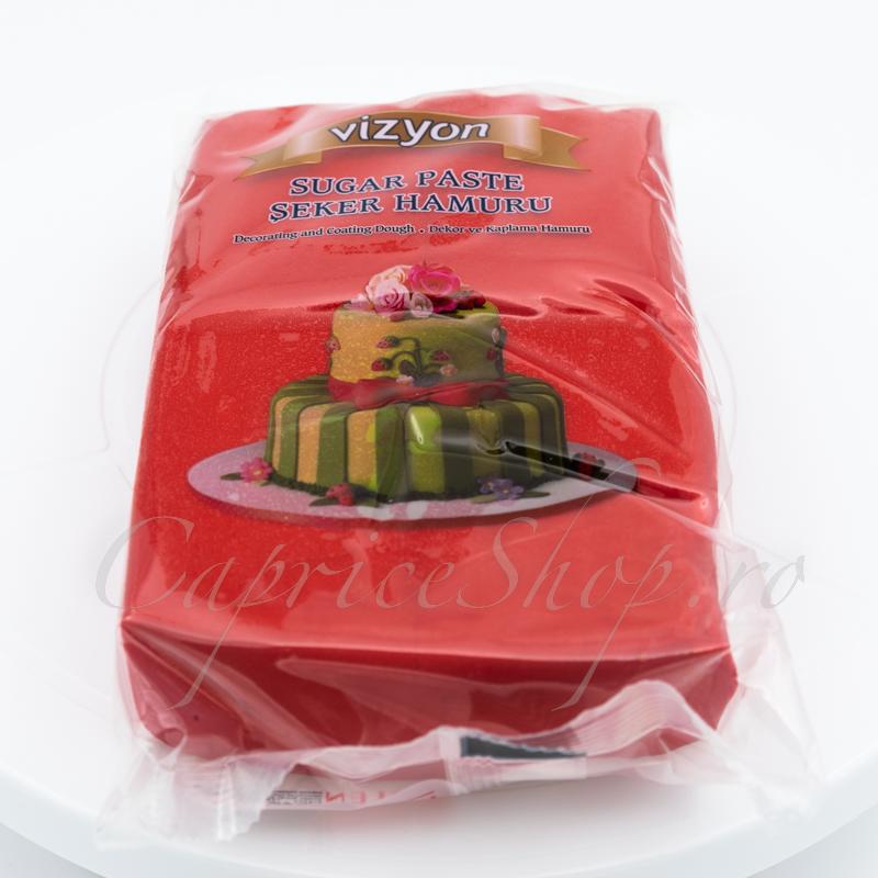 Pasta de Zahar Vizyon Rosu 1kg CapriceSHOP