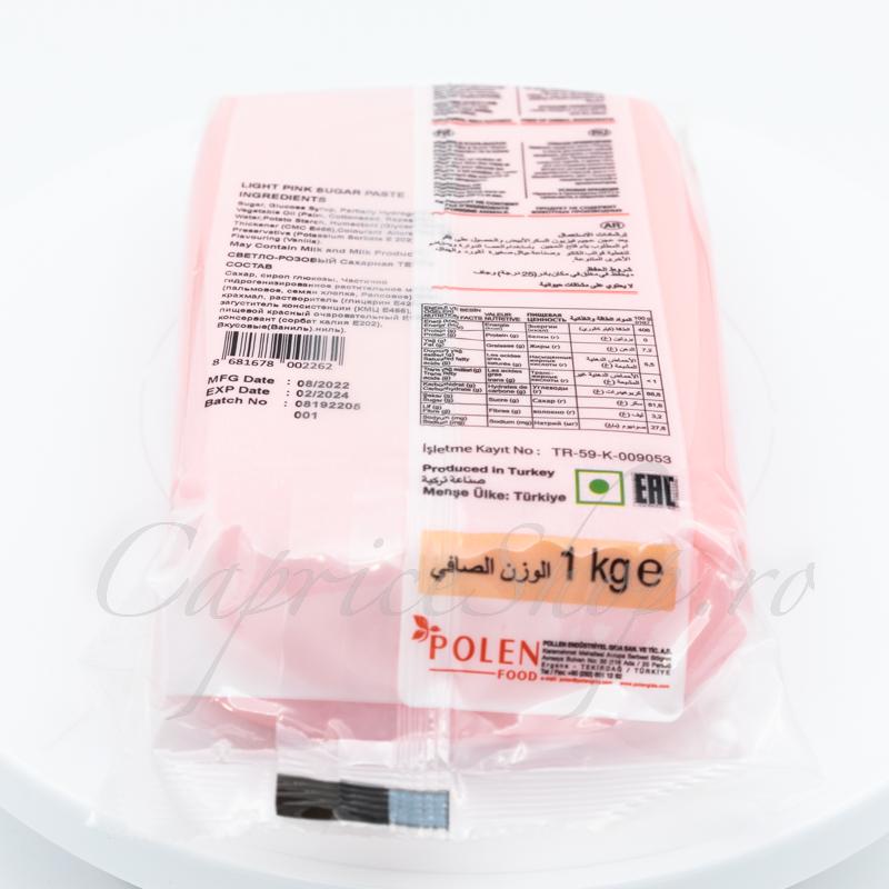 Pasta de Zahar Vizyon Roz Deschis 1kg CapriceSHOP