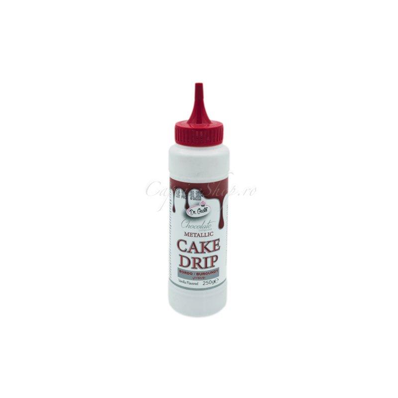 Cake Drip Dr. Gusto Cake Drip Metallic Burgundy 250ml CapriceSHOP