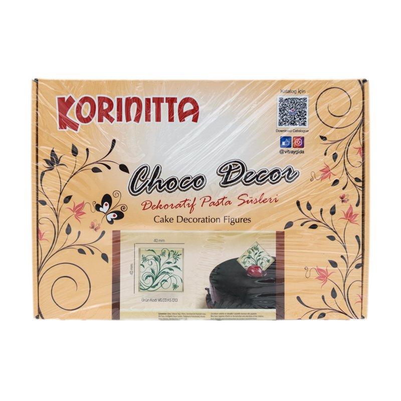 Decoratiuni ciocolata model Patrat Frunze 288buc CapriceSHOP