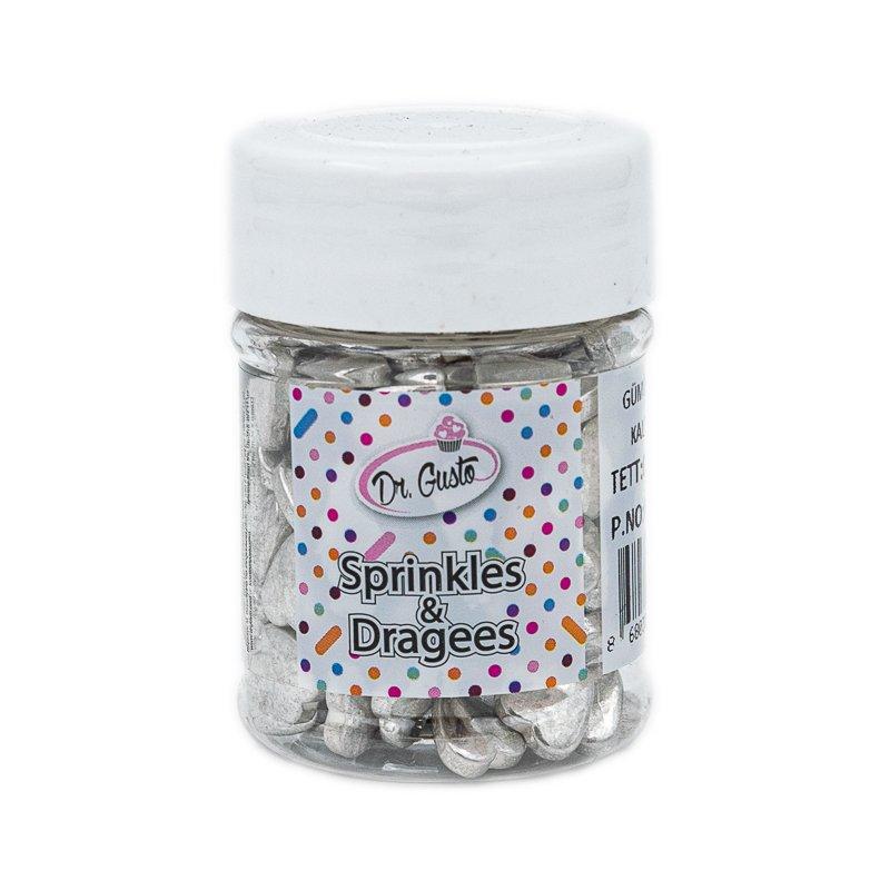 Sprinkles Dr Gusto Inimioare Argintii 50g CapriceSHOP