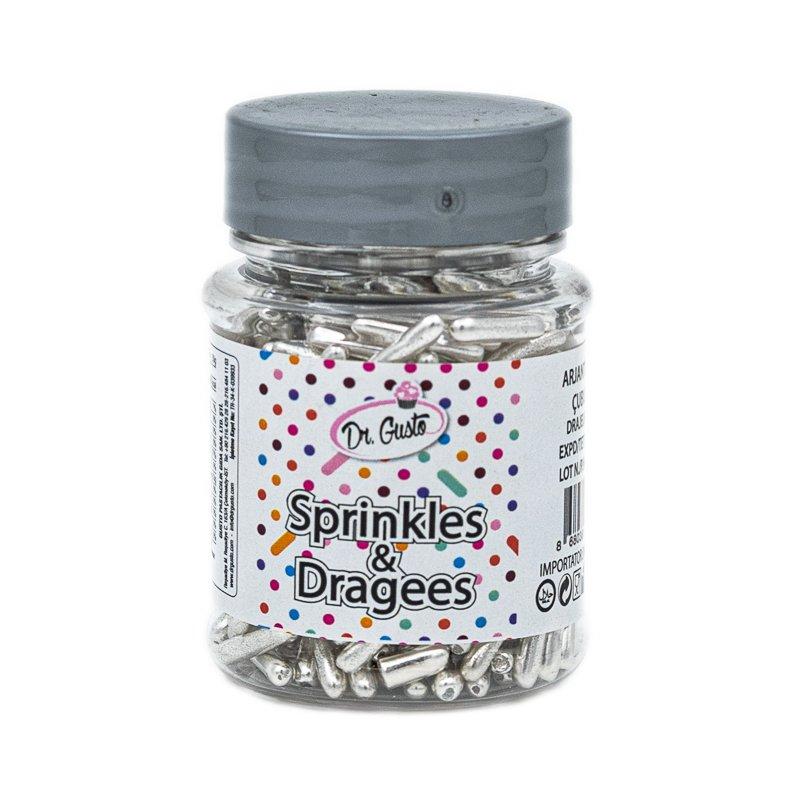 Sprinkles Dr Gusto Bastonase Argintii 50g CapriceSHOP