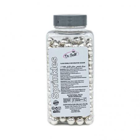 Sprinkles Dr Gusto Bilute Argintii 8mm 250g CapriceSHOP