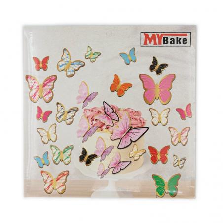 Decoratiuni MyBake Fluturi Roz 126buc CapriceSHOP