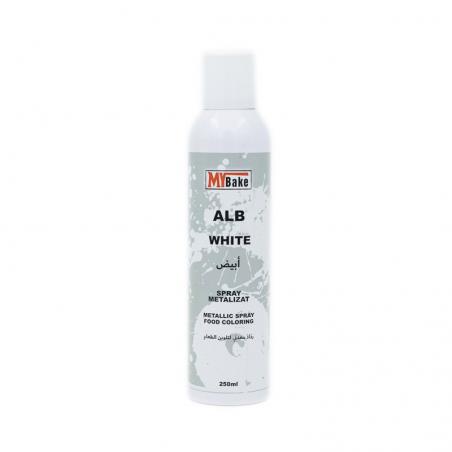 Spray Alimentar MyBake Alb Metalic 250ml CapriceSHOP