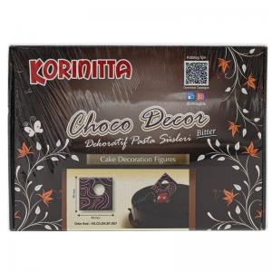 Decoratiuni Ciocolata Neagra Korinitta Patrat Dungi Galbene 288buc CapriceSHOP