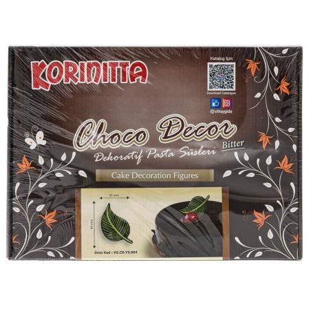 Decoratiuni Ciocolata Neagra Korinitta Frunza cu Nervuri 360buc CapriceSHOP