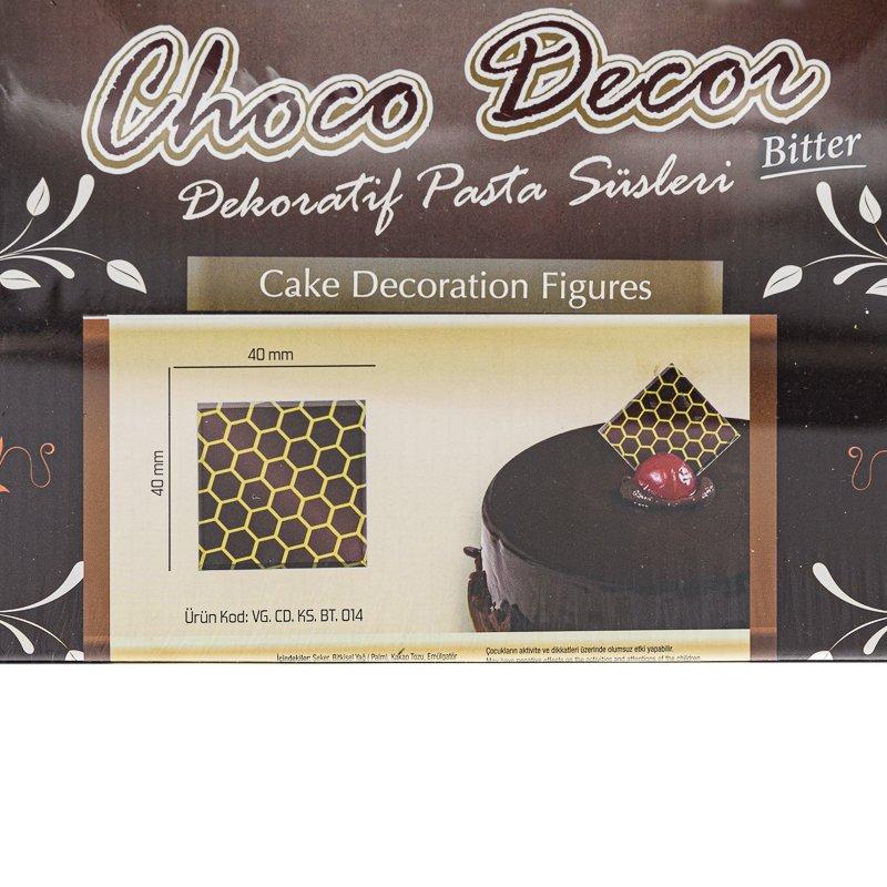 Decoratiuni Ciocolata Neagra Gusto Patrat Fagure Galben 288buc CapriceSHOP