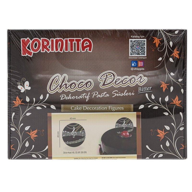 Decoratiuni Ciocolata Neagra Korinitta Disc Note Muzicale CapriceSHOP