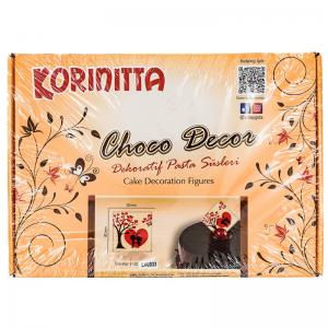 Decoratiuni Ciocolata Alba Gusto Inima Striatii Roz 288buc CapriceSHOP