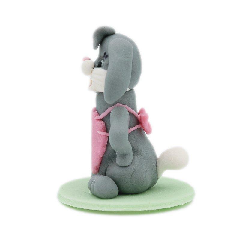 Figurina Marzipan Iepuras cu Sort Roz 50g CapriceSHOP