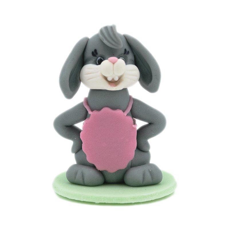 Figurina Marzipan Iepuras cu Sort Roz 50g CapriceSHOP