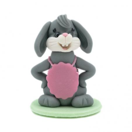 Figurina Marzipan Iepuras cu Sort Roz 50g CapriceSHOP