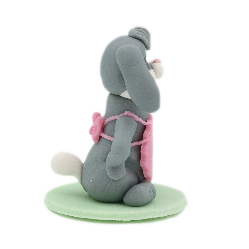 Figurina Marzipan Iepuras cu Sort Roz 50g CapriceSHOP