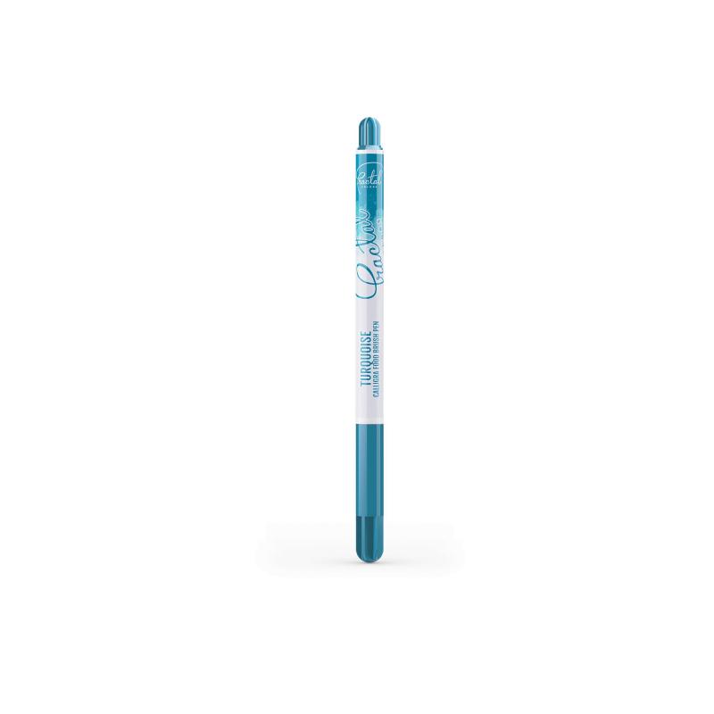 Carioca alimentara Fractal Calligra Food Brush Pen Turquoise 1,3g CapriceSHOP