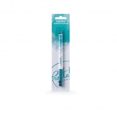 Carioca alimentara Fractal Calligra Food Brush Pen Turquoise 1,3g CapriceSHOP