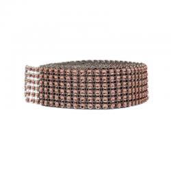 Panglica Strass 6 Randuri 3cmX457cm Rose Gold