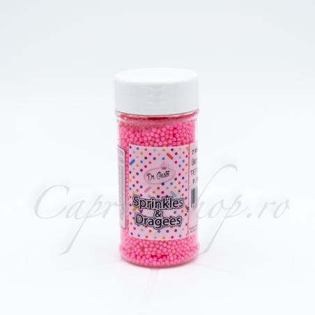 Drajeuri de Zahar Dr. Gusto Sprinkles Dragees Roz 2mm 90g CapriceSHOP