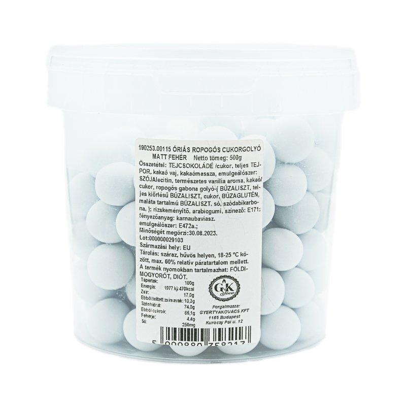 Perle de Zahar 15mm Alb 500g CapriceSHOP