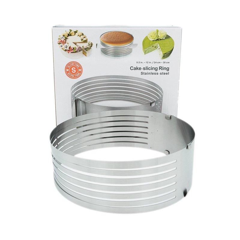 Inel Inox Reglabil pentru Feliere Blaturi Tort 24-30cm CapriceSHOP