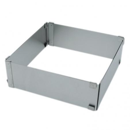 Inel Inox Patrat Reglabil pentru Tort 15-28cm CapriceSHOP