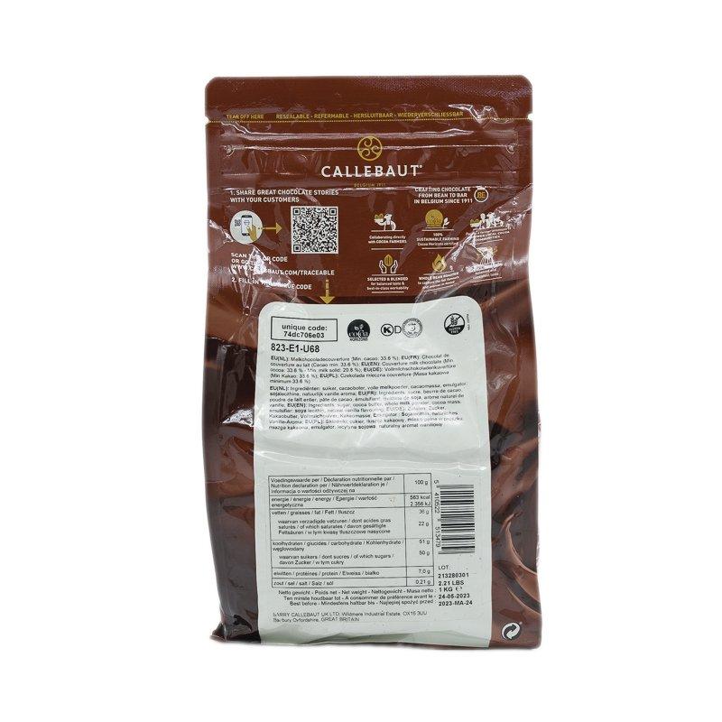 Ciocolata Callebaut 823 33.6% 1kg CapriceSHOP