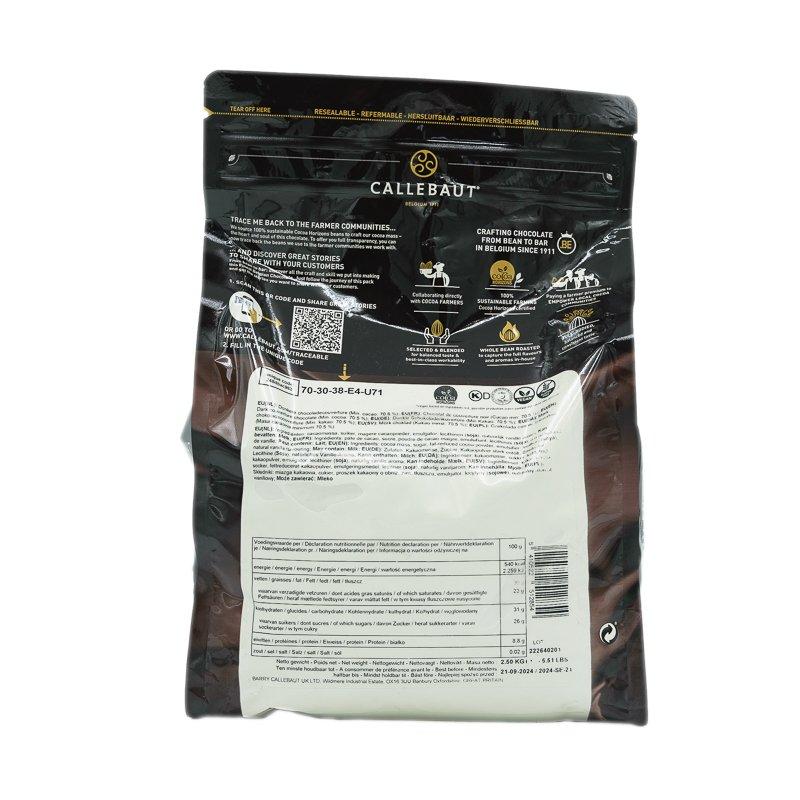 Ciocolata neagra Callebaut 70-30-38 2.5kg CapriceSHOP