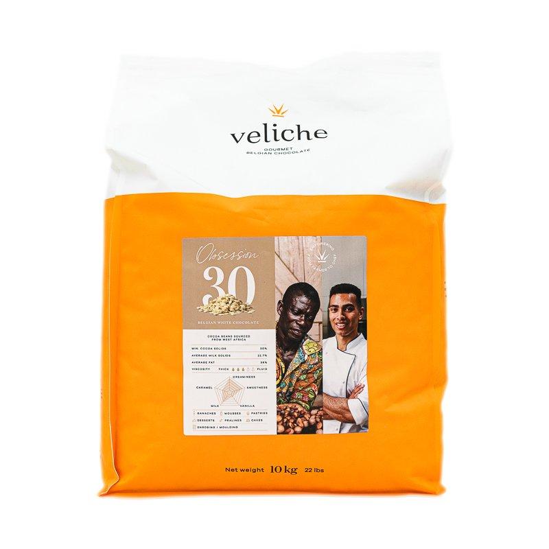 Ciocolata Alba Veliche Obsession 30% 1kg vrac CapriceSHOP