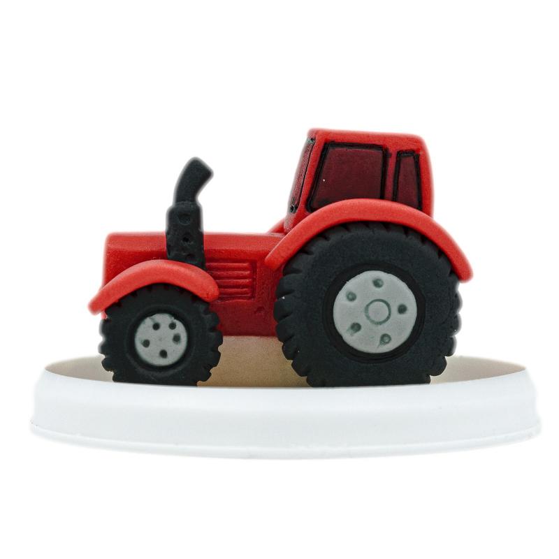 Figurina de Martipan Tractor cu Cabina Rosie 145g CapriceSHOP