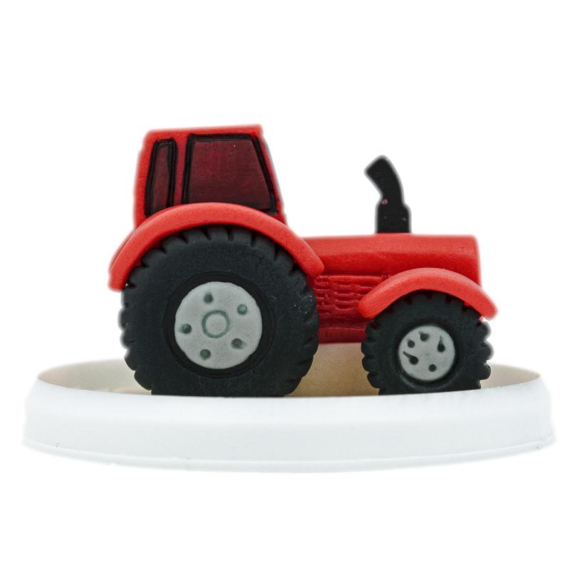 Figurina de Martipan Tractor cu Cabina Rosie 145g CapriceSHOP