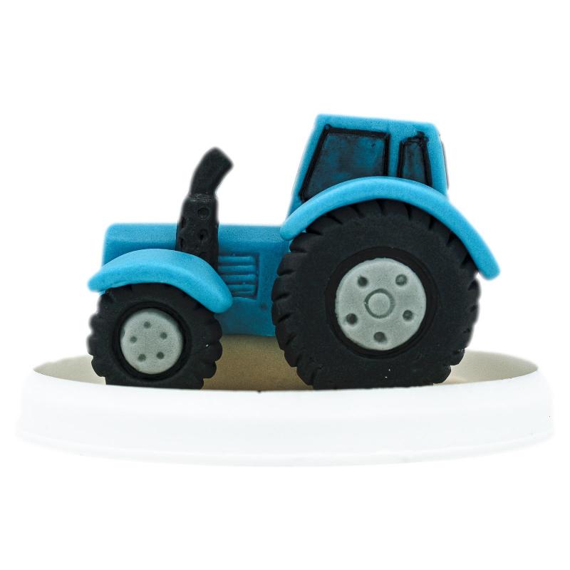 Figurina de Martipan Tractor cu Cabina Albastra 145g CapriceSHOP