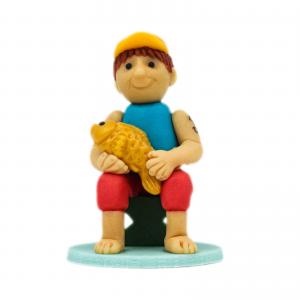 Figurina Marzipan Tractor Albastru CapriceSHOP