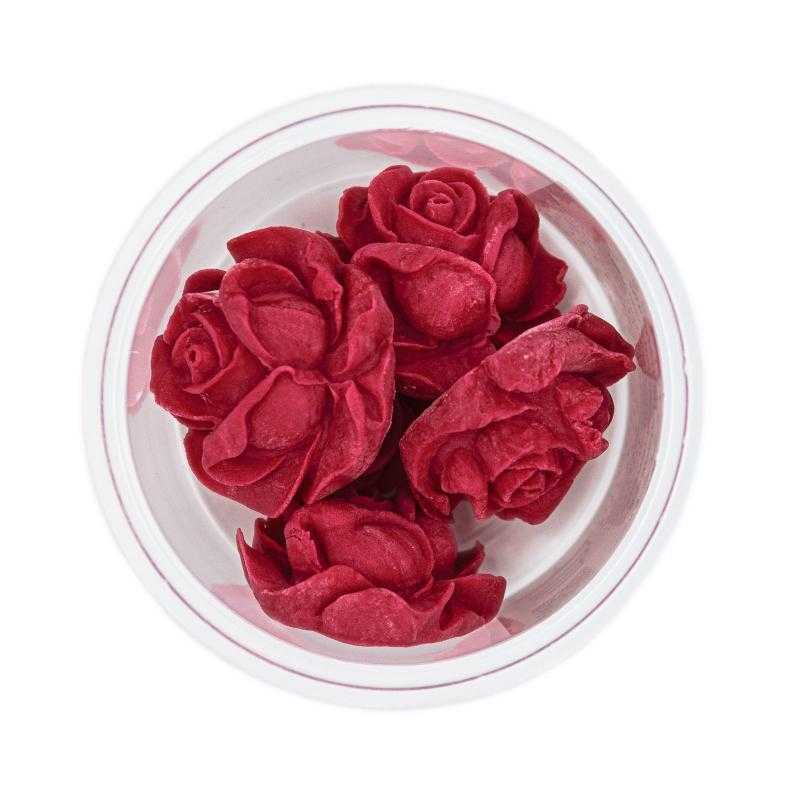 Decoratiuni de Zahar Trandafiri Marsala 5buc CapriceSHOP