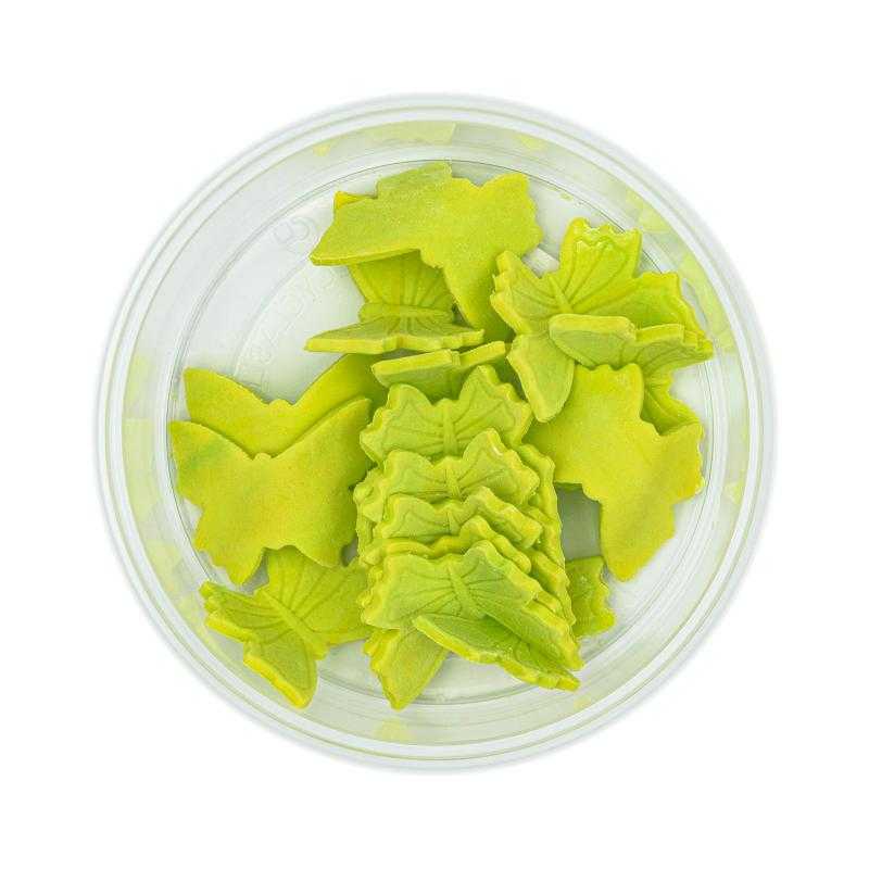 Decoratiuni de Zahar Fluturi Verde Lime 15buc CapriceSHOP