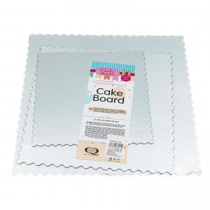 Cake Board Argintiu cu broderie 35cm CapriceSHOP