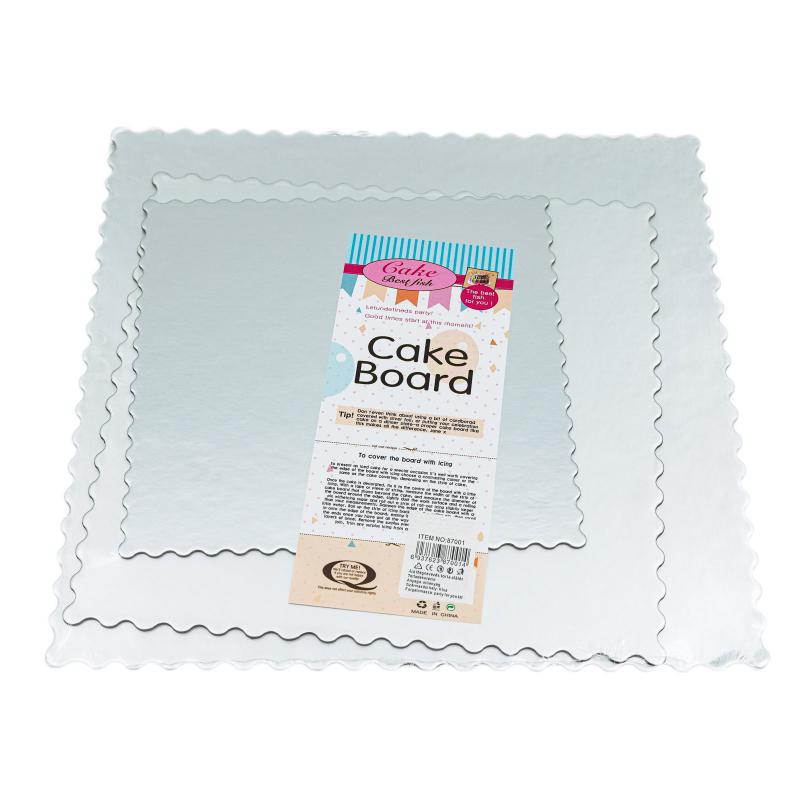 Cake Board Argintiu Patrat 20-25-30cm CapriceSHOP