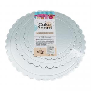 Cake Board Good Quality Argintiu Patrat 30cm 3buc CapriceSHOP