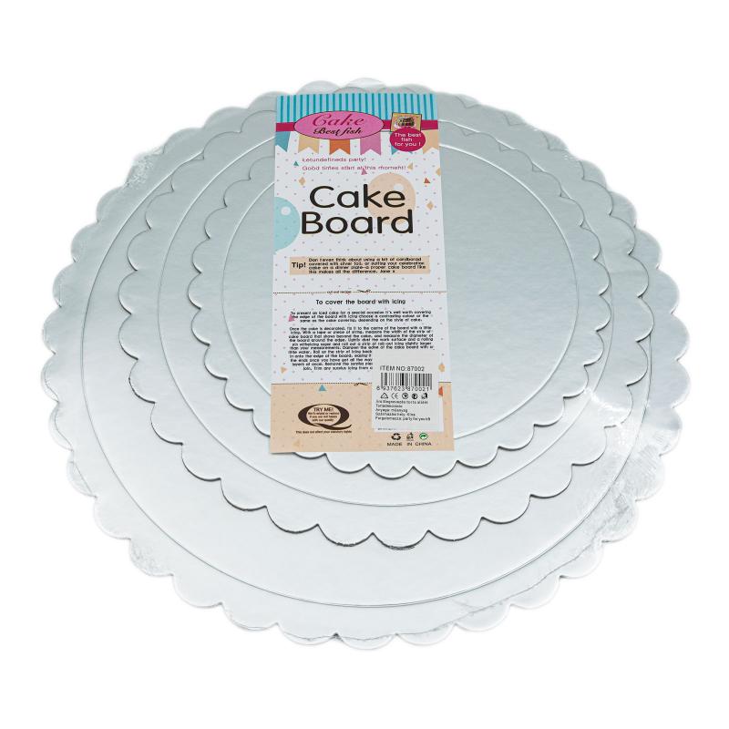 Cake Board Rotund Argintiu 20-25-30cm CapriceSHOP