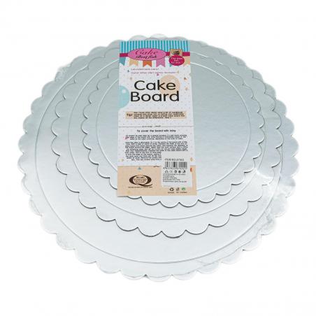 Cake Board Rotund Argintiu 20-25-30cm CapriceSHOP