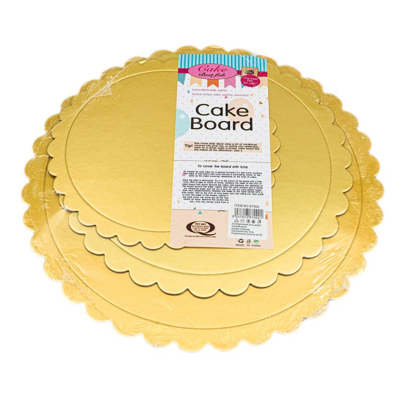 Cake Board Rotund Auriu 20-25-30cm CapriceSHOP