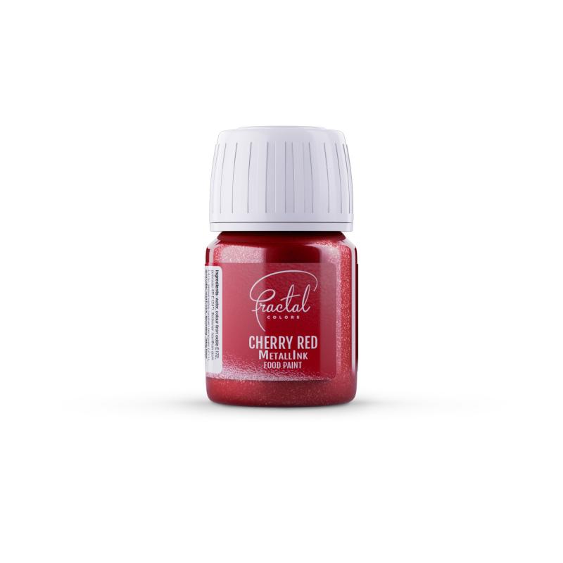 Colorant Alimentar pentru Pictura Fractal Metallink Cherry Red 30ml CapriceSHOP