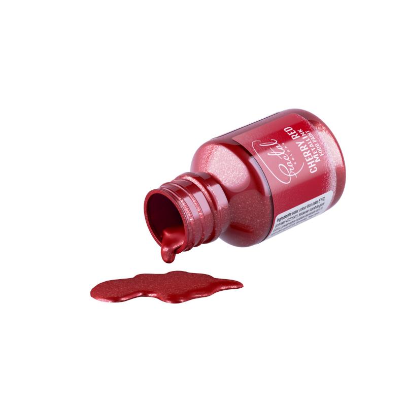 Colorant Alimentar pentru Pictura Fractal Metallink Cherry Red 30ml CapriceSHOP