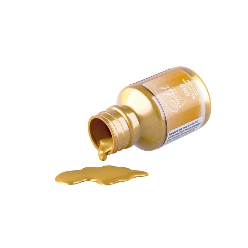 Colorant Alimentar pentru Pictura Fractal Metallink Gold 30ml CapriceSHOP