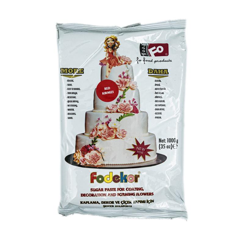 Pasta de Zahar Fodekor Rosu 1kg CapriceSHOP