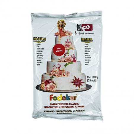 Pasta de Zahar Fodekor Rosu 1kg CapriceSHOP