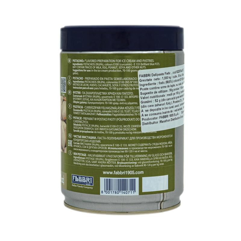 Pasta Aromatizanta Fabri Delipaste Fistic 99.8% 1kg CapriceSHOP