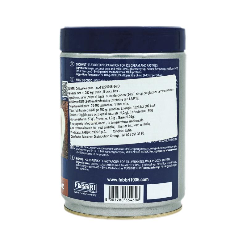 Pasta Aromatizanta Fabri Delipaste Cocos 1.35kg CapriceSHOP